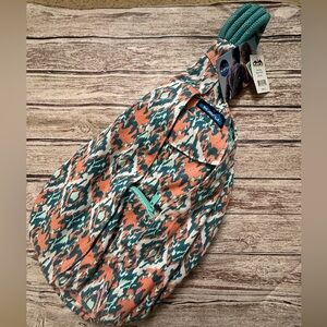 Kavu Women's Backpack - Orange and Green Pattern